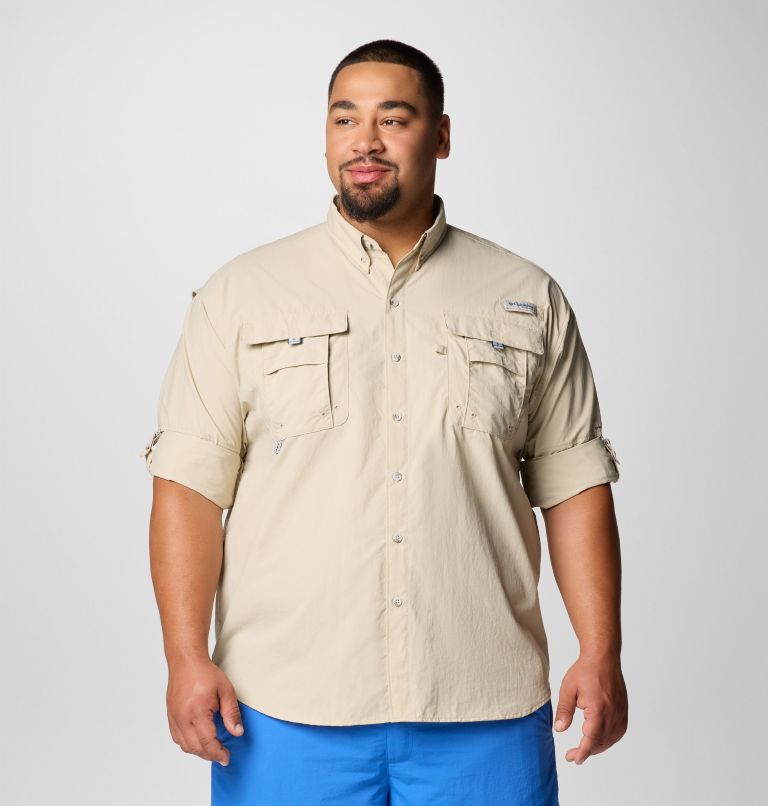 Men’s PFG Bahama II Long Sleeve Shirt - Big, Color: Fossil, image 1