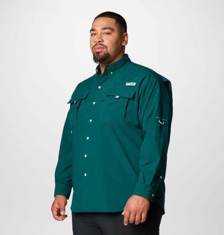 Men’s PFG Bahama II Long Sleeve Shirt - Big, Color: Midnight Teal, image 4