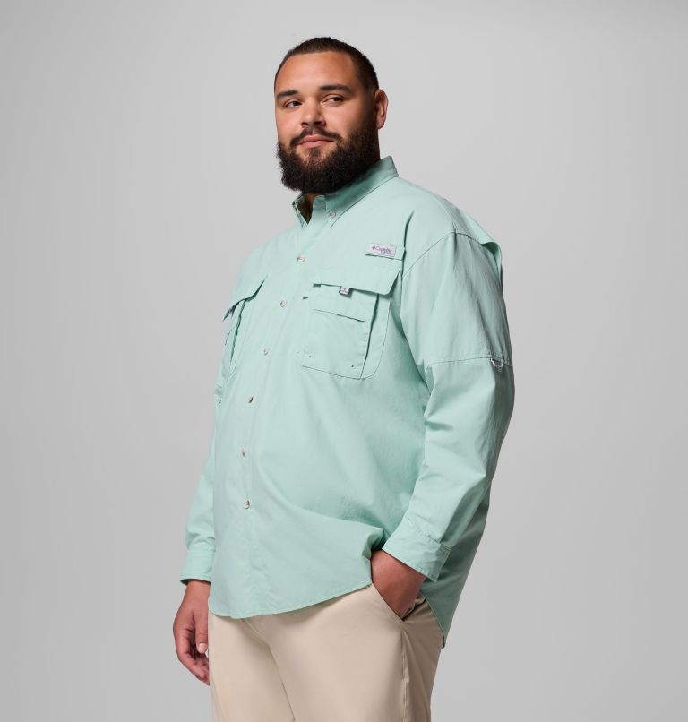 Men’s PFG Bahama II Long Sleeve Shirt - Big, Color: Misty Jade, image 4