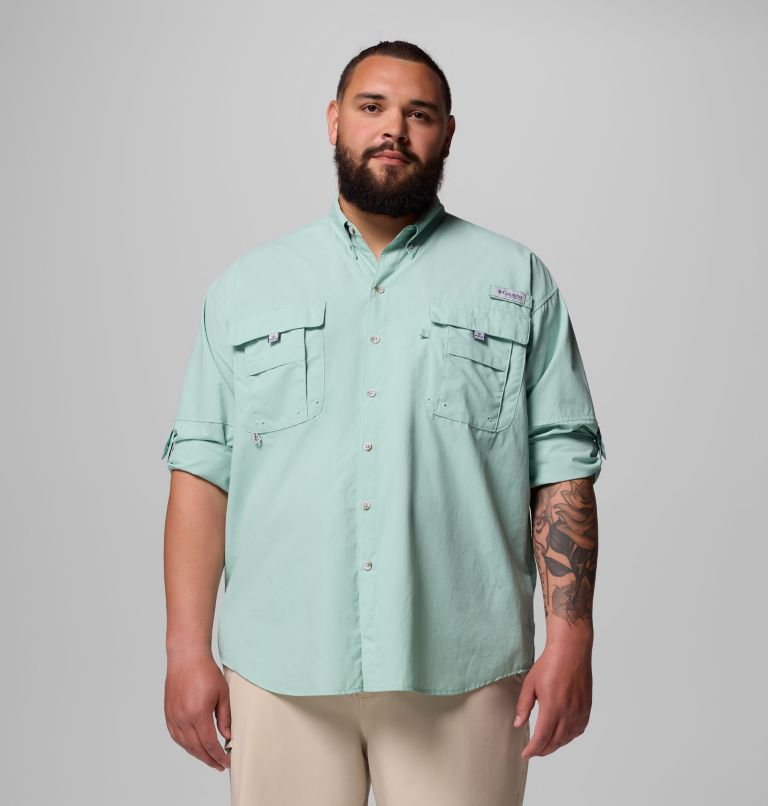 Men’s PFG Bahama II Long Sleeve Shirt - Big, Color: Misty Jade, image 5