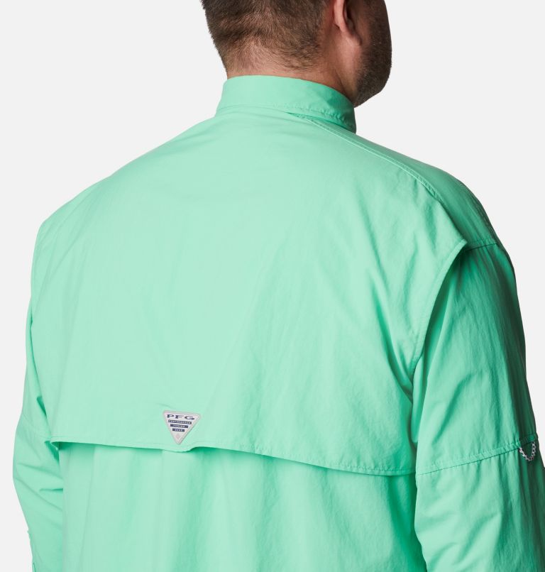 Thumbnail: Men’s PFG Bahama II Long Sleeve Shirt - Big, Color: Light Jade, image 5