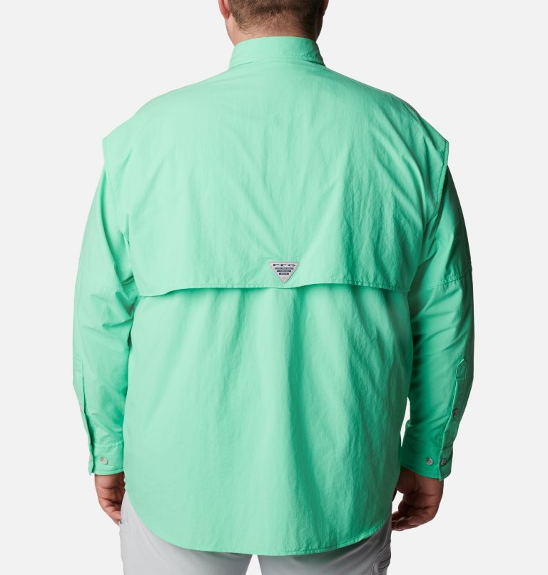 Thumbnail: Men’s PFG Bahama II Long Sleeve Shirt - Big, Color: Light Jade, image 2