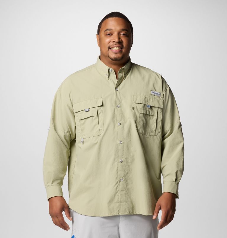 Men’s PFG Bahama II Long Sleeve Shirt - Big, Color: Smokey Sage, image 1