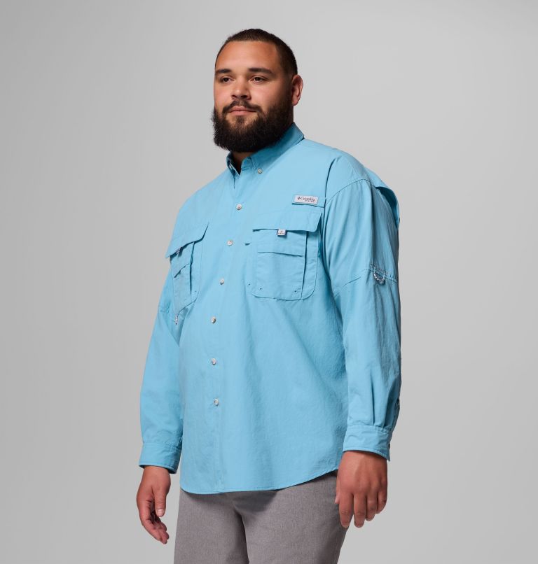 Men’s PFG Bahama II Long Sleeve Shirt - Big, Color: Vintage Blue, image 4