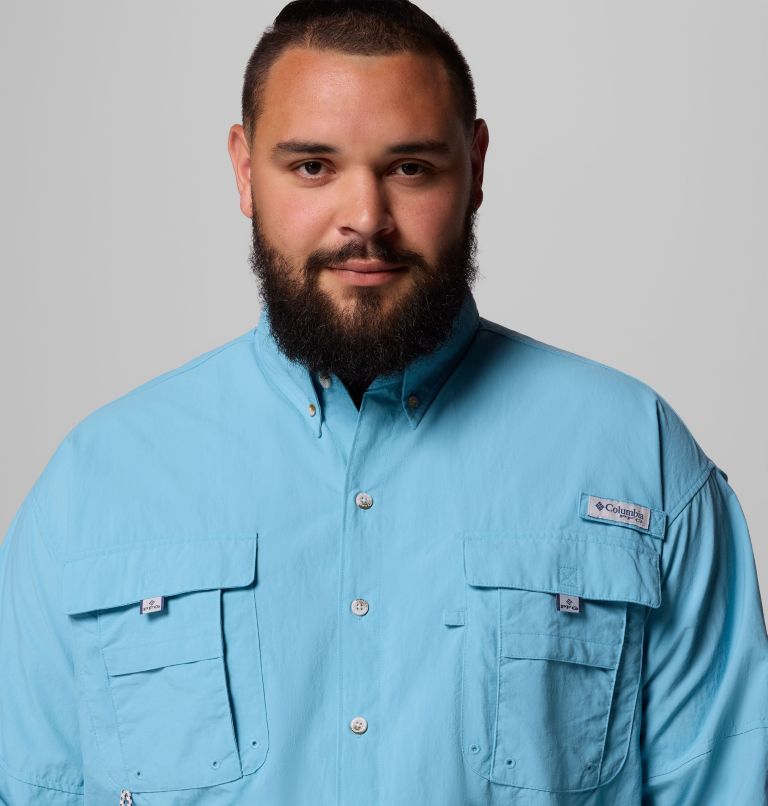 Men’s PFG Bahama II Long Sleeve Shirt - Big, Color: Vintage Blue, image 7