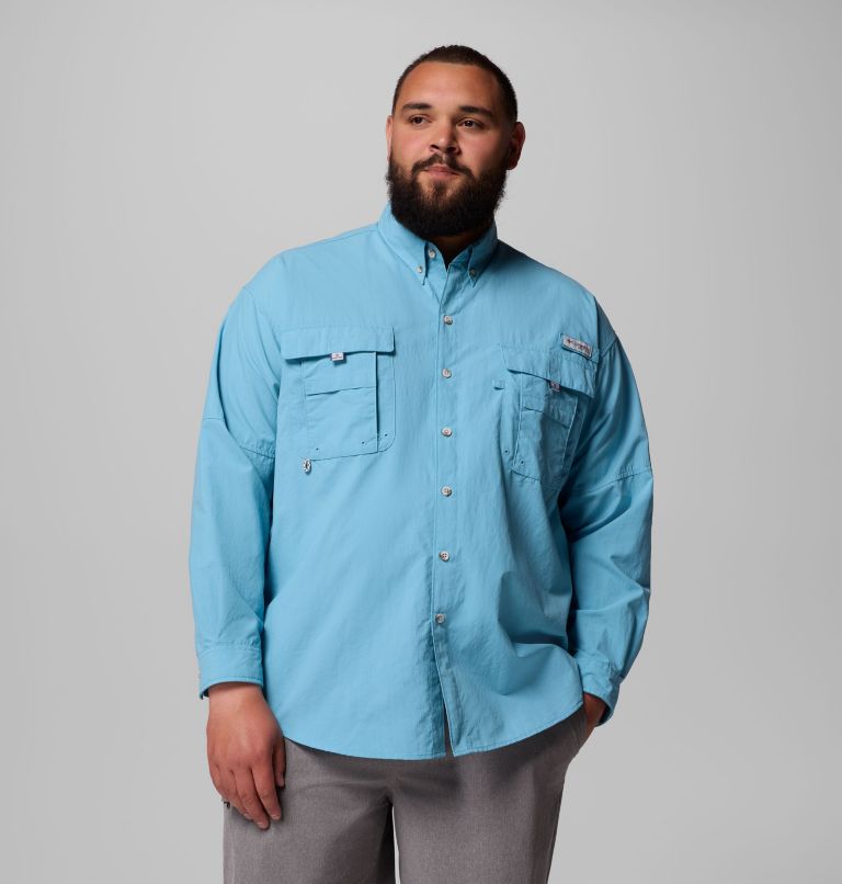 Men’s PFG Bahama II Long Sleeve Shirt - Big, Color: Vintage Blue, image 1
