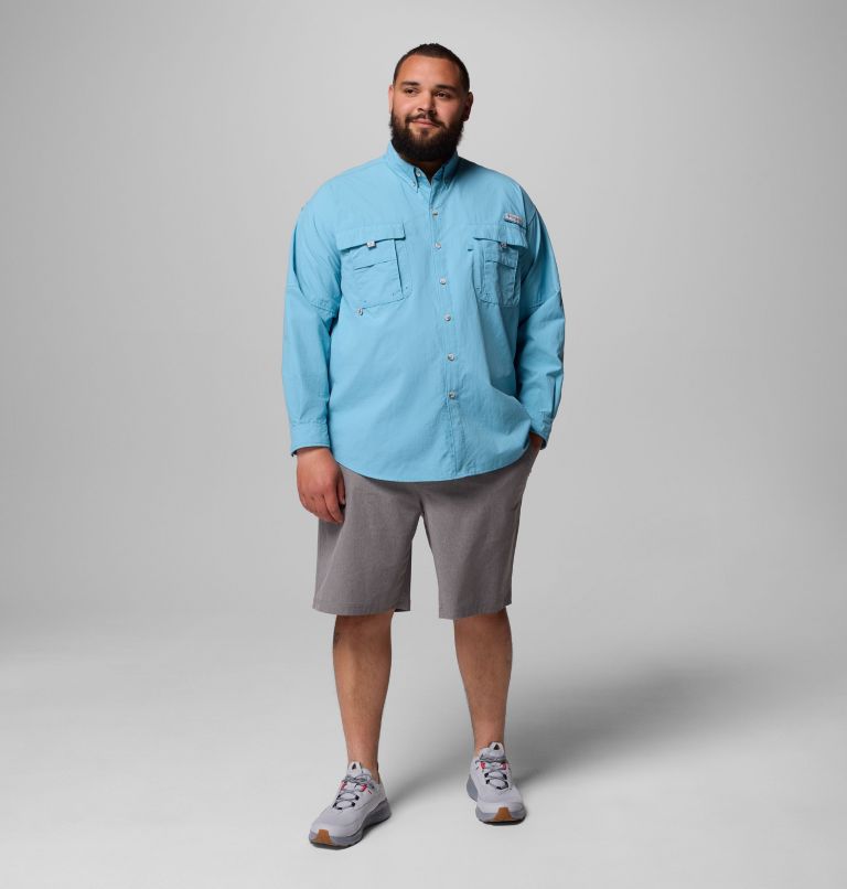 Men’s PFG Bahama II Long Sleeve Shirt - Big, Color: Vintage Blue, image 2