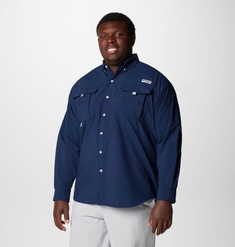 Men’s PFG Bahama II Long Sleeve Shirt - Big, Color: Collegiate Navy, image 4