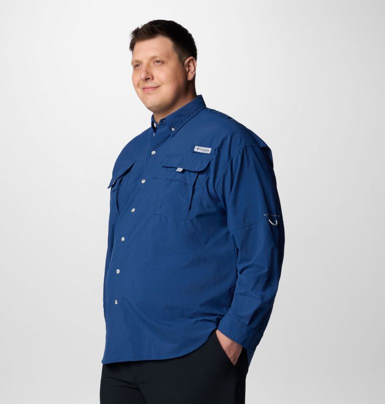 Men’s PFG Bahama II Long Sleeve Shirt - Big, Color: Carbon, image 4