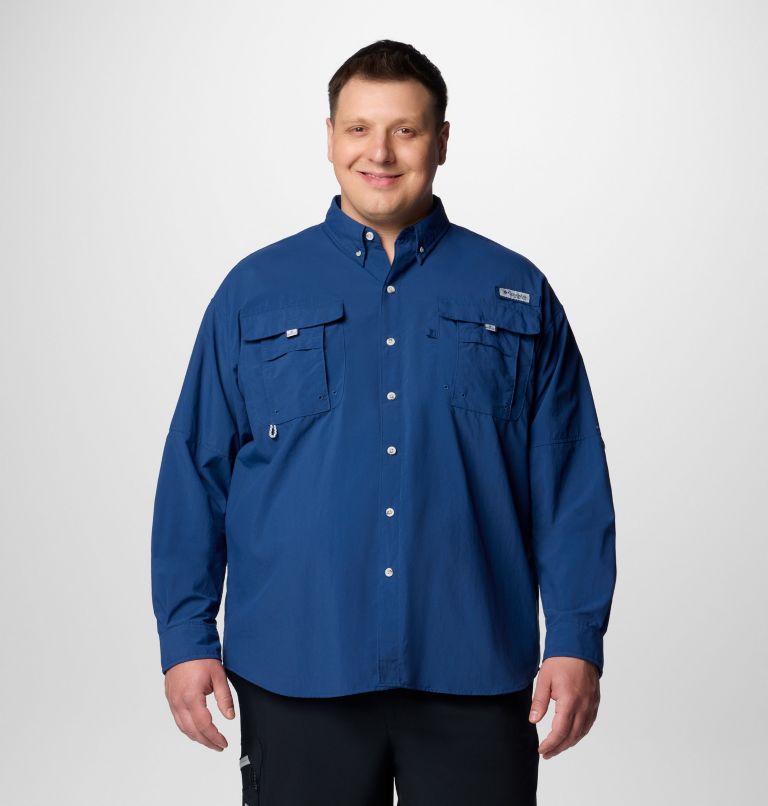 Men’s PFG Bahama II Long Sleeve Shirt - Big, Color: Carbon, image 1