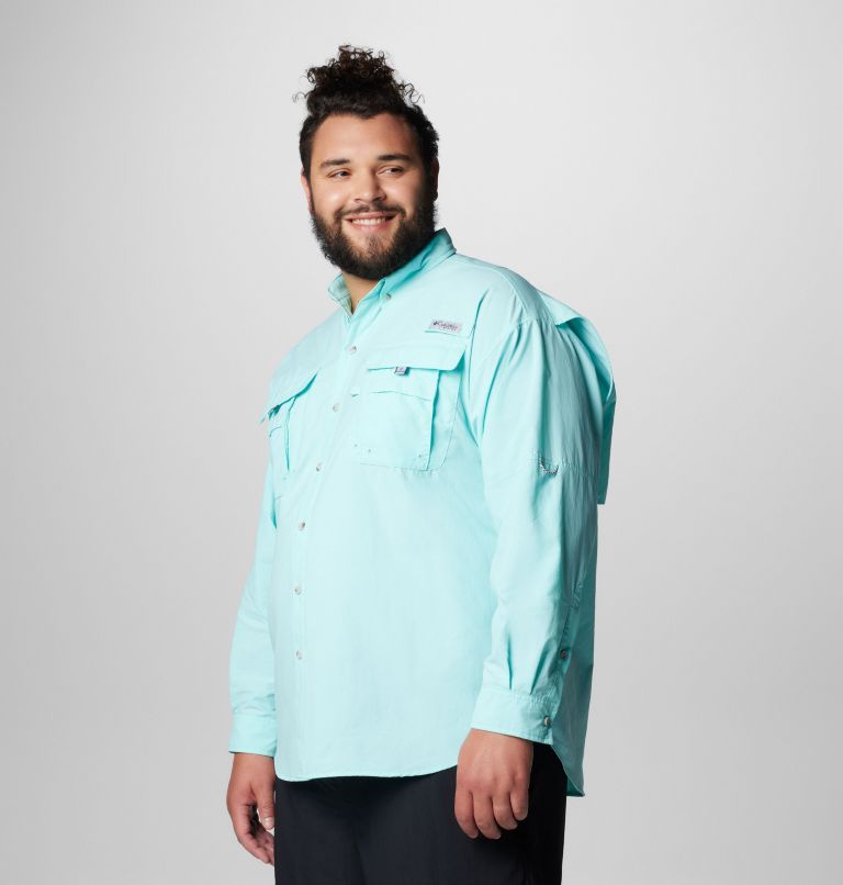Men’s PFG Bahama II Long Sleeve Shirt - Big, Color: Gulf Stream, image 4