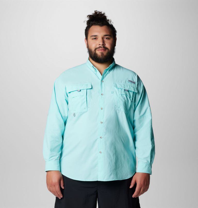 Men’s PFG Bahama II Long Sleeve Shirt - Big, Color: Gulf Stream, image 1