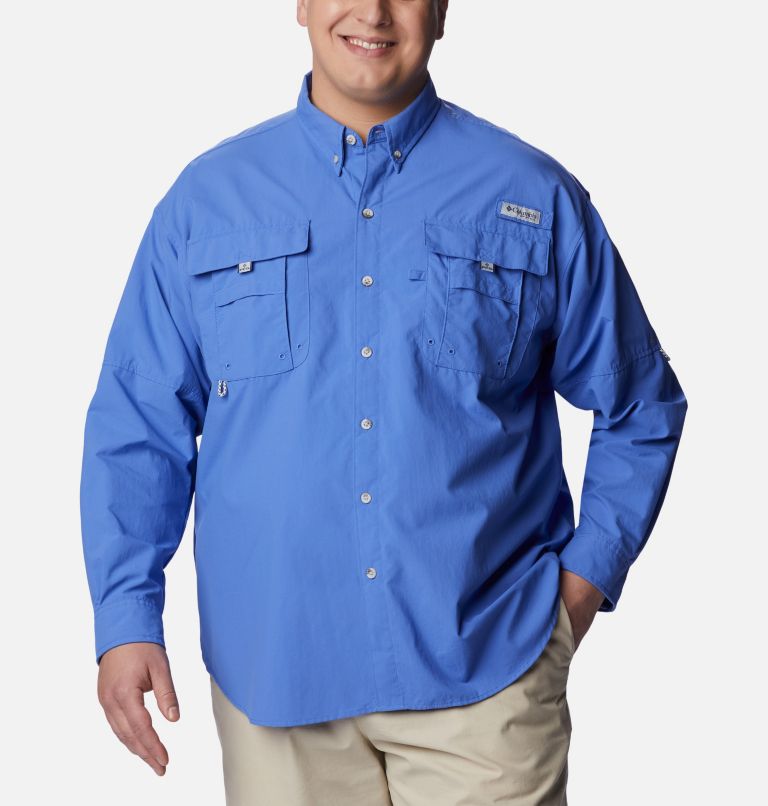 Men’s PFG Bahama II Long Sleeve Shirt - Big, Color: Violet Sea, image 1