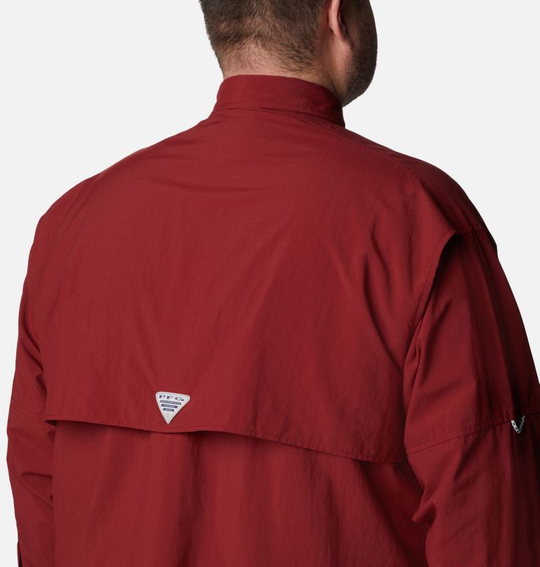 Thumbnail: Men’s PFG Bahama II Long Sleeve Shirt - Big, Color: Red Jasper, image 5