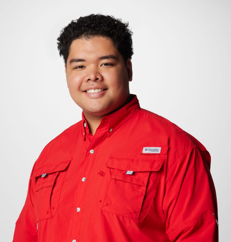 Men’s PFG Bahama II Long Sleeve Shirt - Big, Color: Red Spark, image 5
