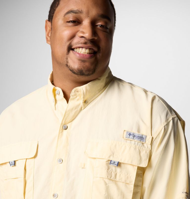 Men’s PFG Bahama II Long Sleeve Shirt - Big, Color: Lemon Wash, image 5