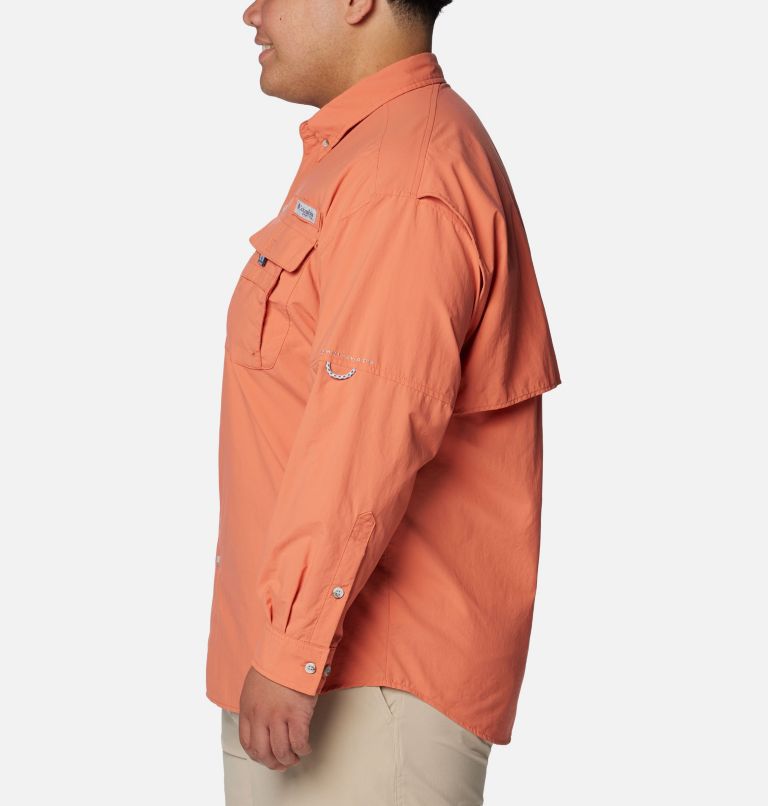 Men’s PFG Bahama II Long Sleeve Shirt - Big, Color: Faded Peach, image 3