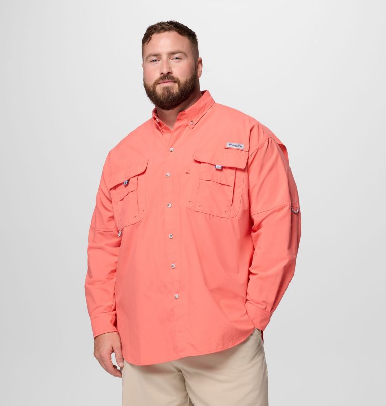 Men’s PFG Bahama II Long Sleeve Shirt - Big, Color: Melonade, image 1