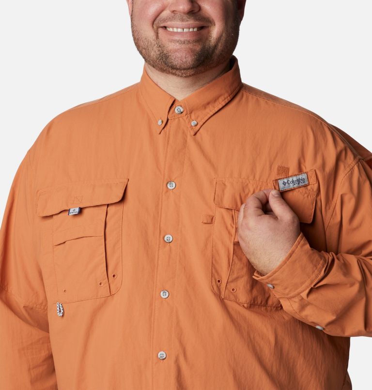 Men’s PFG Bahama II Long Sleeve Shirt - Big, Color: Island Orange, image 4