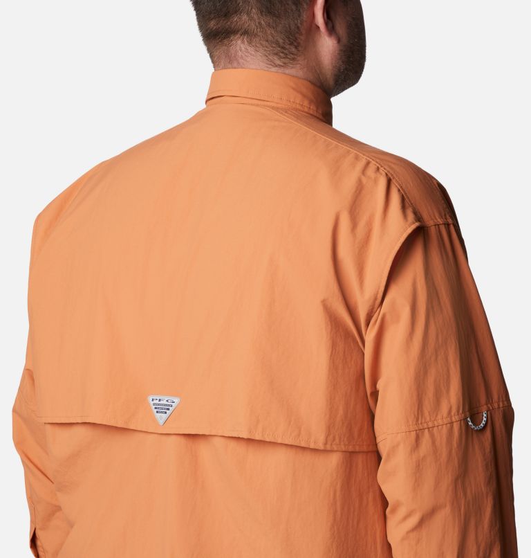 Thumbnail: Men’s PFG Bahama II Long Sleeve Shirt - Big, Color: Island Orange, image 5