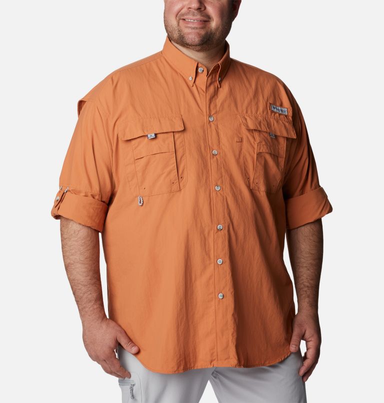 Thumbnail: Men’s PFG Bahama II Long Sleeve Shirt - Big, Color: Island Orange, image 6