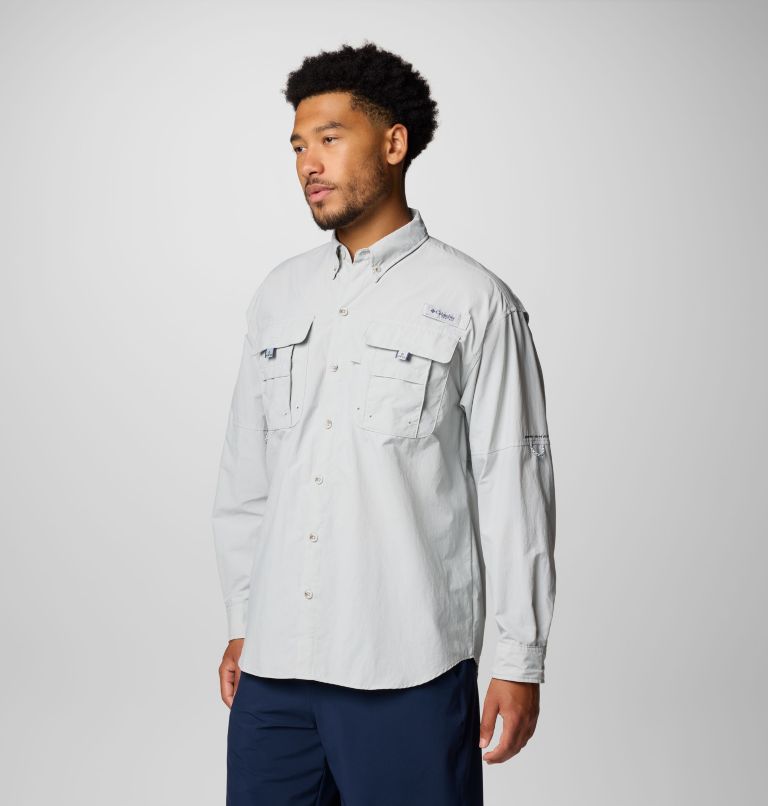 Men’s PFG Bahama II Long Sleeve Shirt - Tall, Color: Cool Grey, image 4