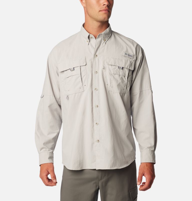 Thumbnail: Chemise à manches longues PFG Bahama II Homme - Grandes tailles, Color: Cool Grey, image 1