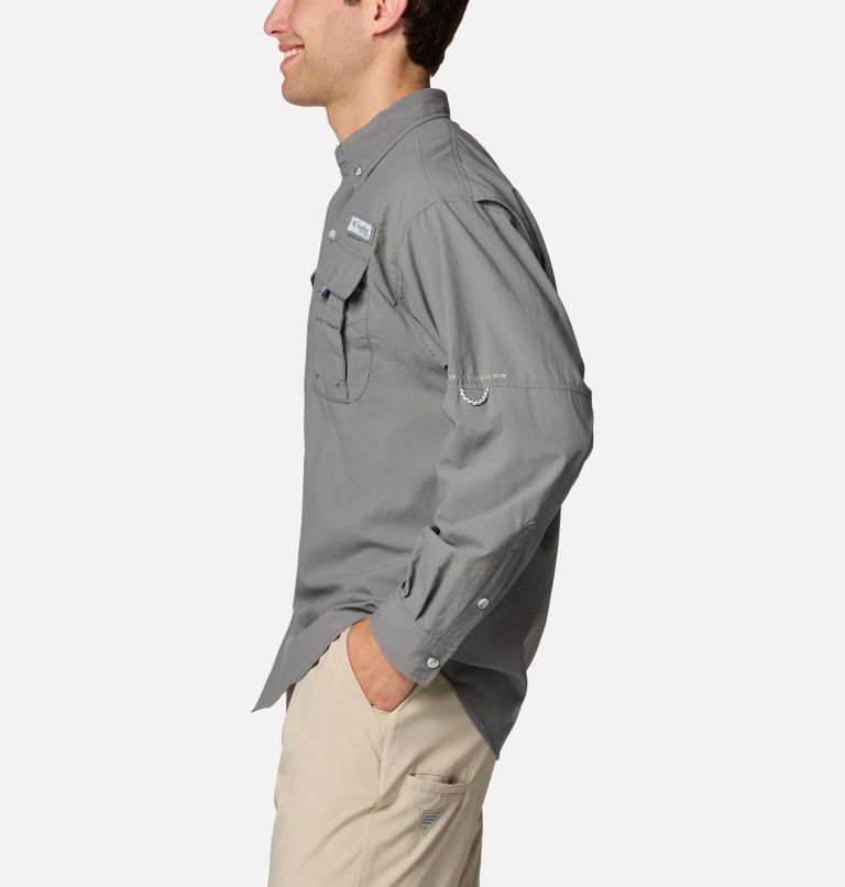 Men’s PFG Bahama II Long Sleeve Shirt - Tall, Color: City Grey, image 3