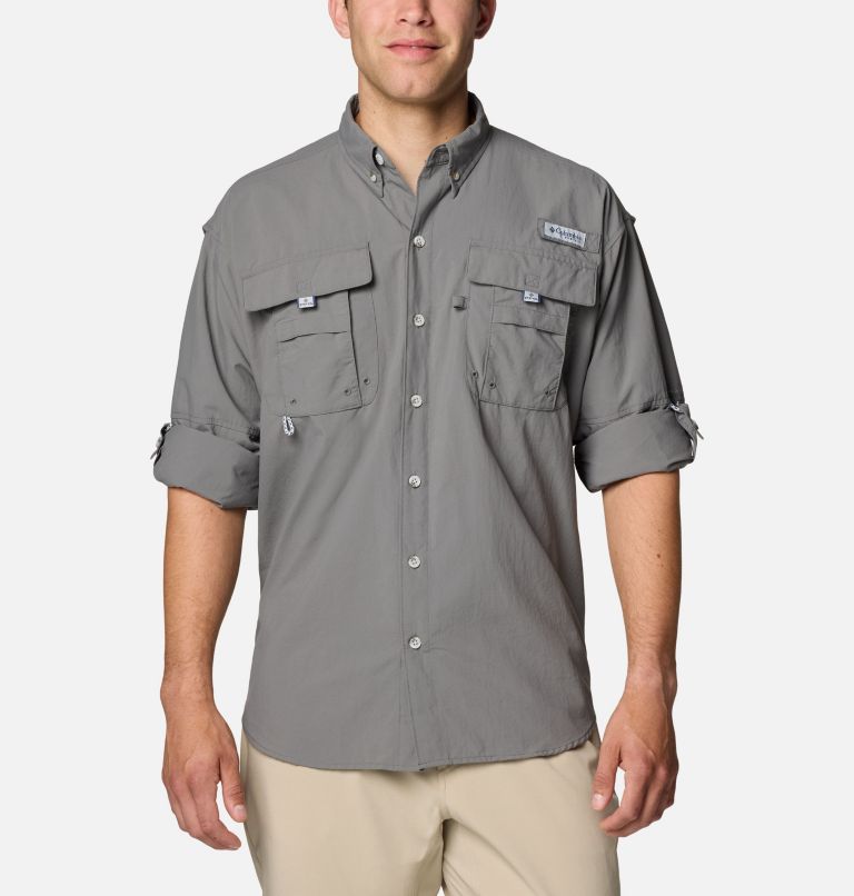 Men’s PFG Bahama II Long Sleeve Shirt - Tall, Color: City Grey, image 6