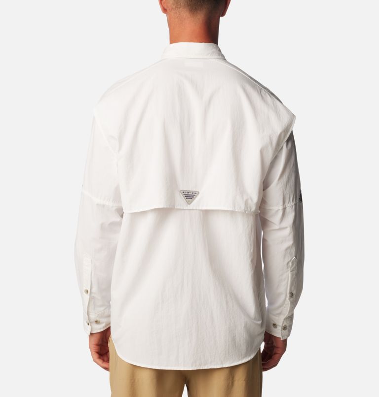 Columbia Men's Bahama II Long Sleeve Shirt, White, Large Tall