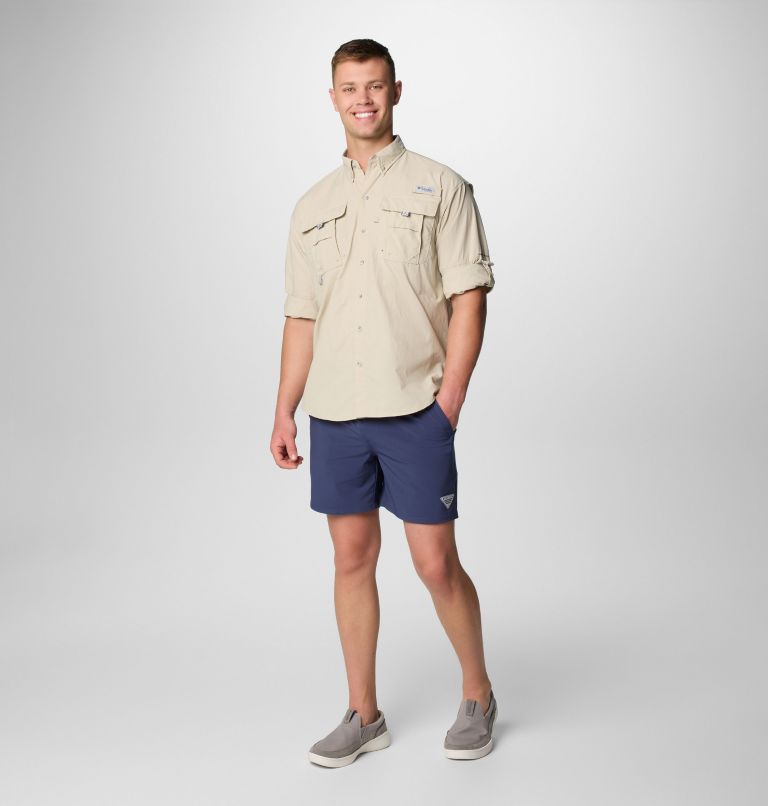 Men’s PFG Bahama II Long Sleeve Shirt - Tall, Color: Fossil, image 3