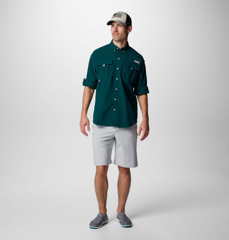 Men’s PFG Bahama II Long Sleeve Shirt - Tall, Color: Midnight Teal, image 3