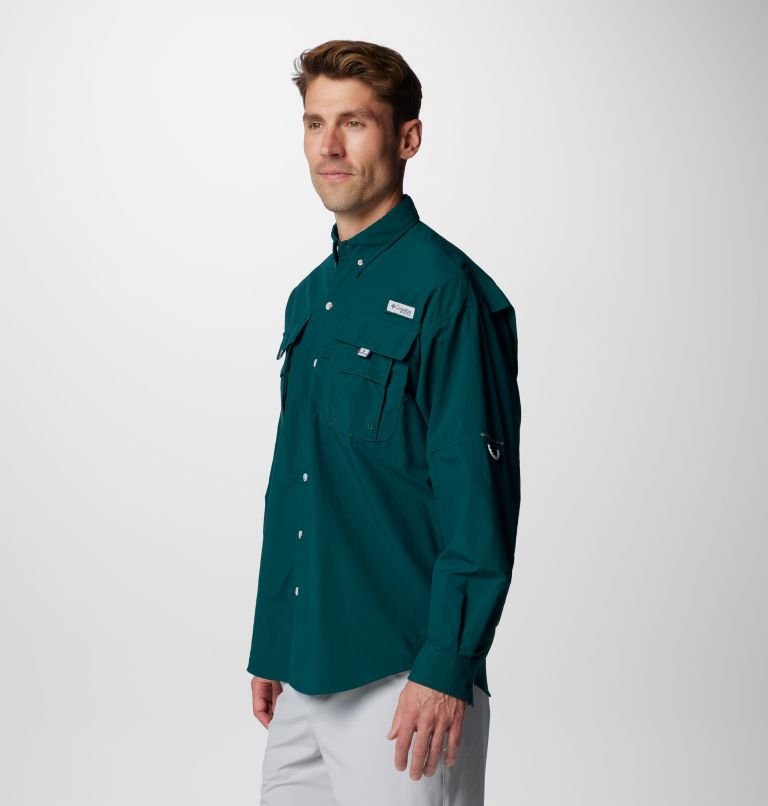 Men’s PFG Bahama II Long Sleeve Shirt - Tall, Color: Midnight Teal, image 4