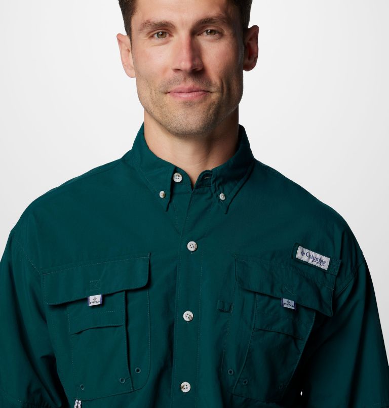 Men’s PFG Bahama II Long Sleeve Shirt - Tall, Color: Midnight Teal, image 5