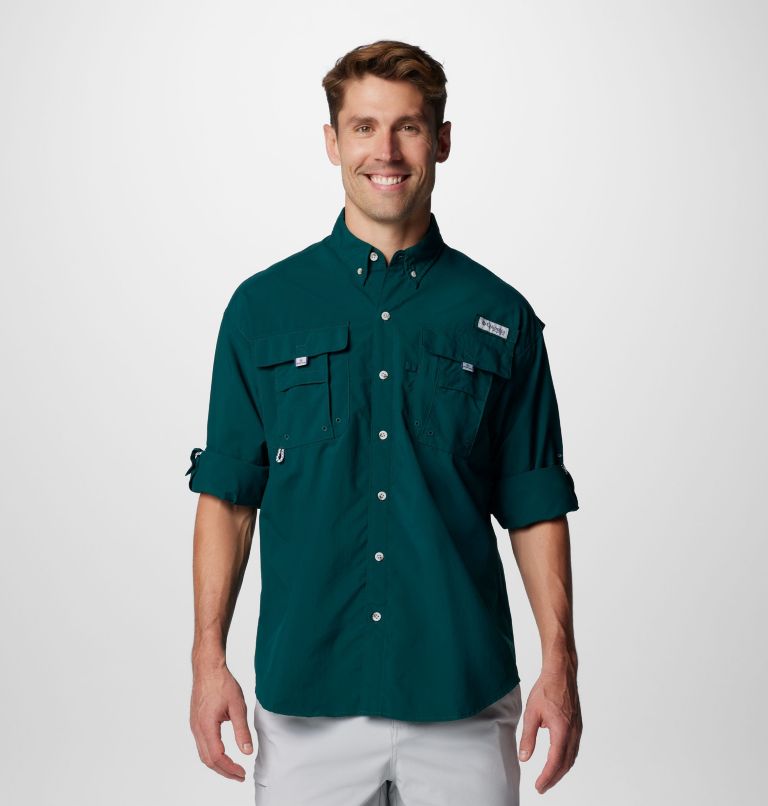 Men’s PFG Bahama II Long Sleeve Shirt - Tall, Color: Midnight Teal, image 7
