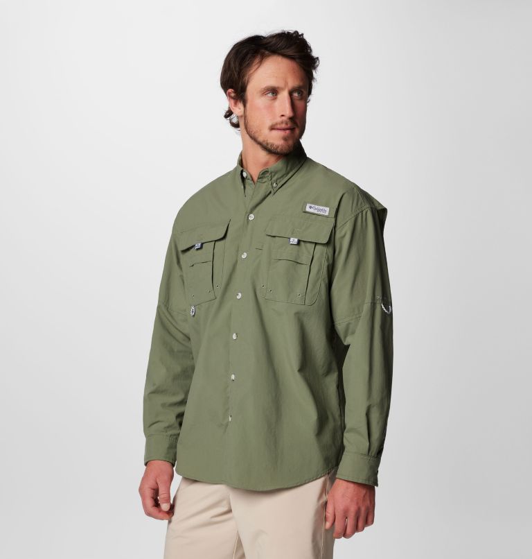 Men’s PFG Bahama II Long Sleeve Shirt - Tall, Color: Cypress, image 4