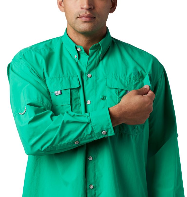 Men’s PFG Bahama II Long Sleeve Shirt - Tall, Color: Dark Lime, image 4
