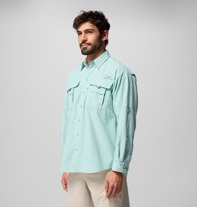 Men’s PFG Bahama II Long Sleeve Shirt - Tall, Color: Misty Jade, image 4