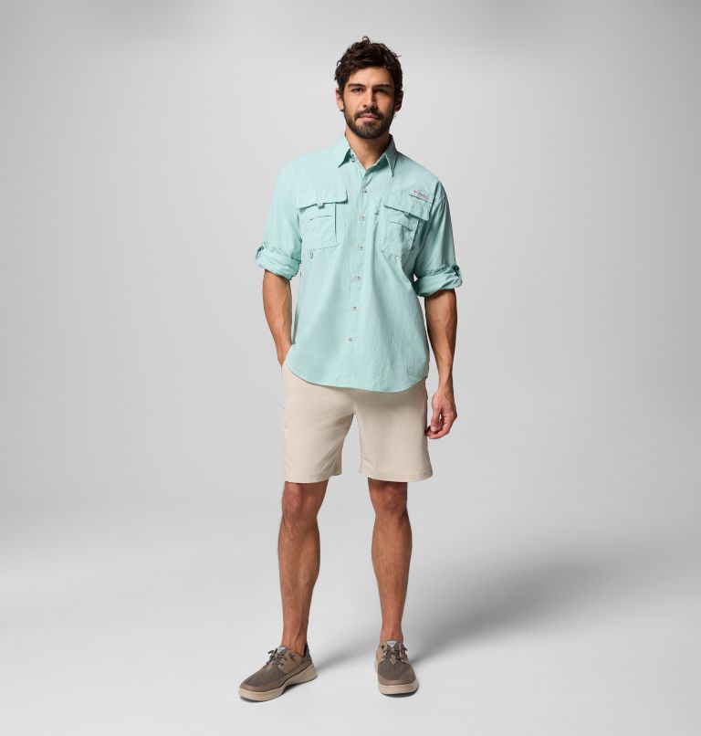 Men’s PFG Bahama II Long Sleeve Shirt - Tall, Color: Misty Jade, image 9