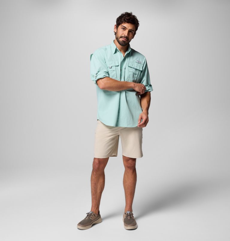 Men’s PFG Bahama II Long Sleeve Shirt - Tall, Color: Misty Jade, image 10