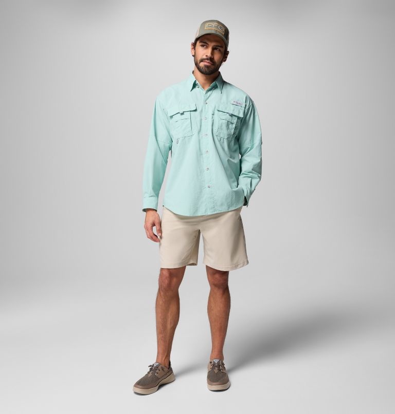 Men’s PFG Bahama II Long Sleeve Shirt - Tall, Color: Misty Jade, image 11