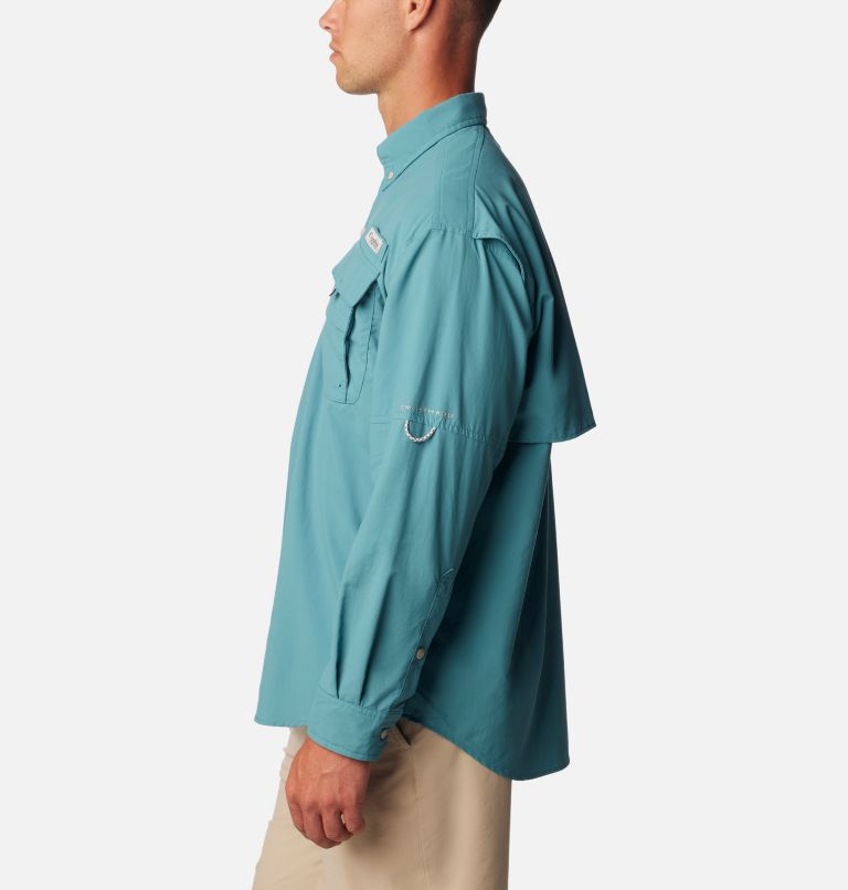 Men’s PFG Bahama II Long Sleeve Shirt - Tall, Color: Canyon Blue, image 3