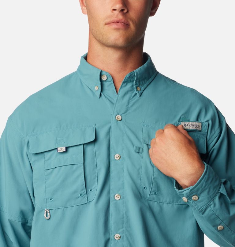 Men’s PFG Bahama II Long Sleeve Shirt - Tall, Color: Canyon Blue, image 4