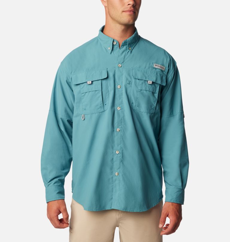 Men’s PFG Bahama II Long Sleeve Shirt - Tall, Color: Canyon Blue, image 1