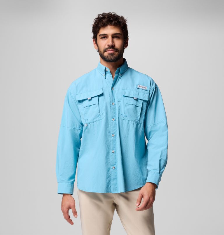 Men’s PFG Bahama II Long Sleeve Shirt - Tall, Color: Vintage Blue, image 1