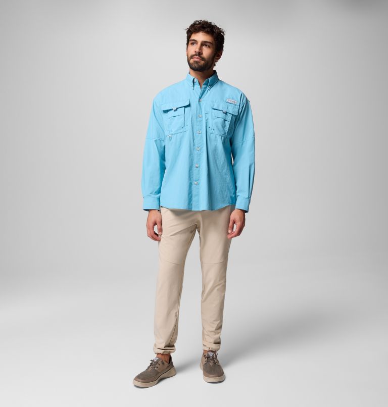 Men’s PFG Bahama II Long Sleeve Shirt - Tall, Color: Vintage Blue, image 11