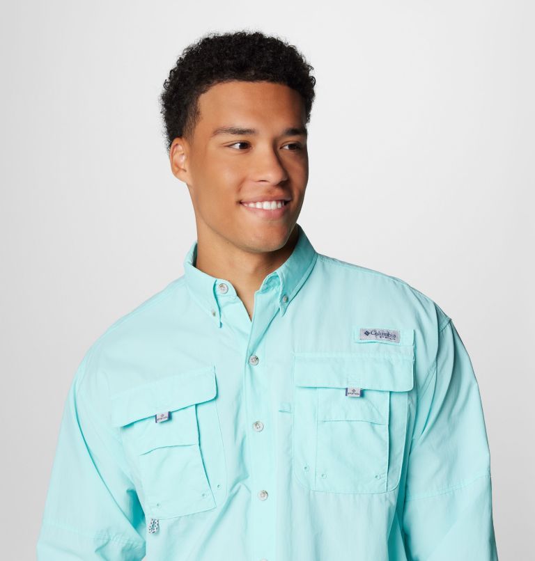 Men’s PFG Bahama II Long Sleeve Shirt - Tall, Color: Gulf Stream, image 5