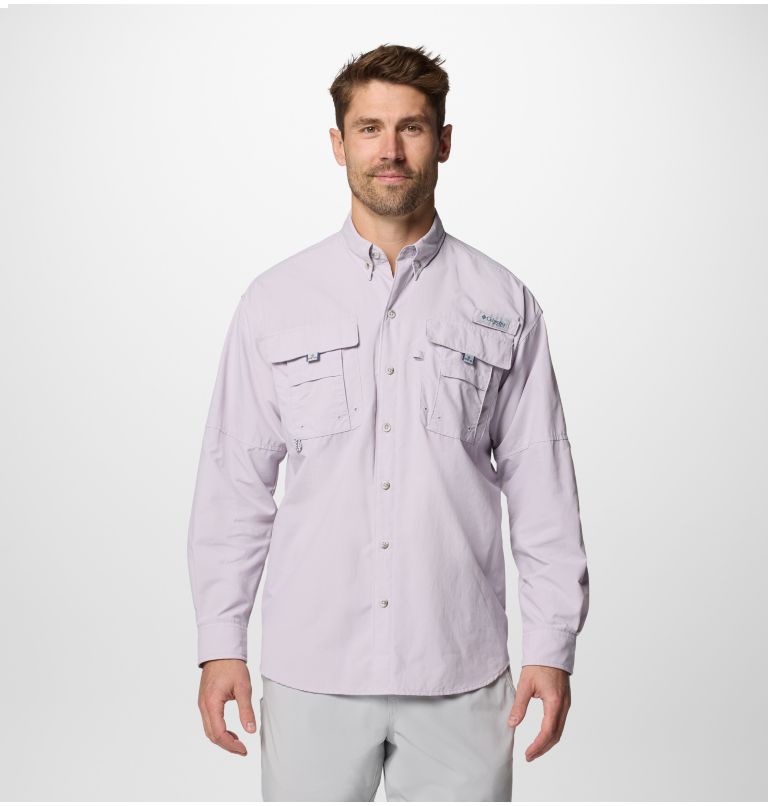 Men’s PFG Bahama II Long Sleeve Shirt - Tall, Color: Lavender Pearl, image 1