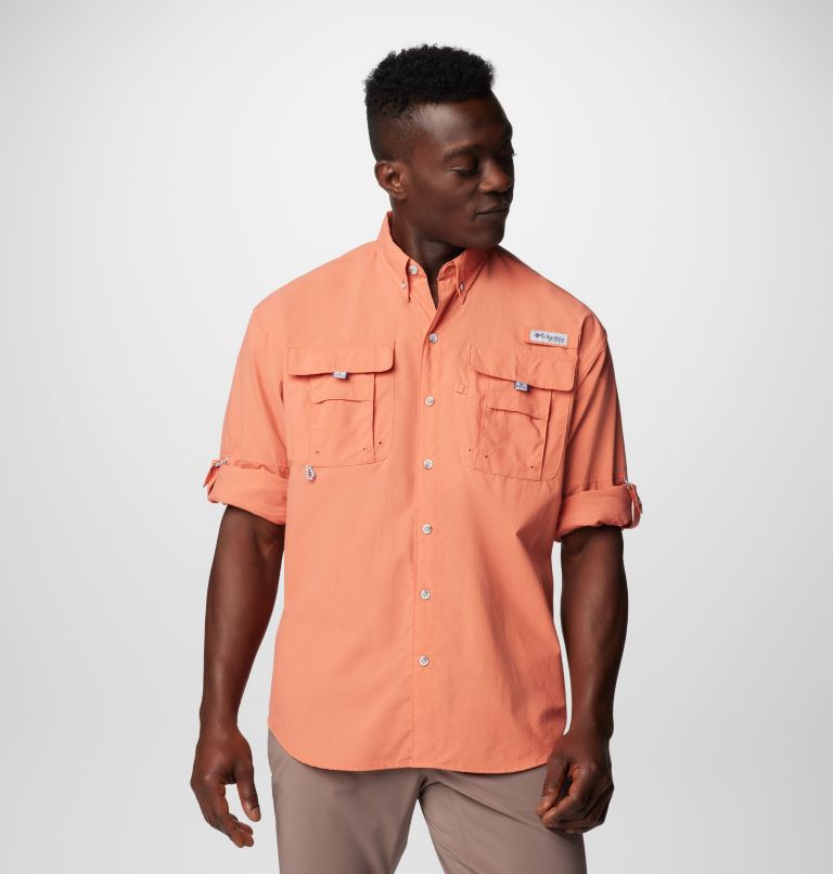 Men’s PFG Bahama II Long Sleeve Shirt - Tall, Color: Faded Peach, image 7