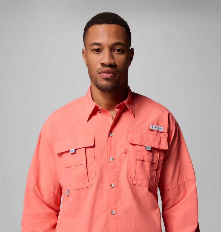 Men’s PFG Bahama II Long Sleeve Shirt - Tall, Color: Melonade, image 6